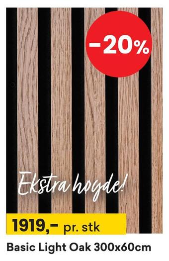 Right Price Tiles Basic light oak 300x60cm tilbud