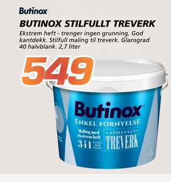 Coop Byggmix Butinox stilfullt treverk tilbud