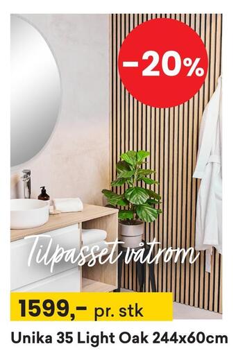 Unika 35 light oak 244x60cm