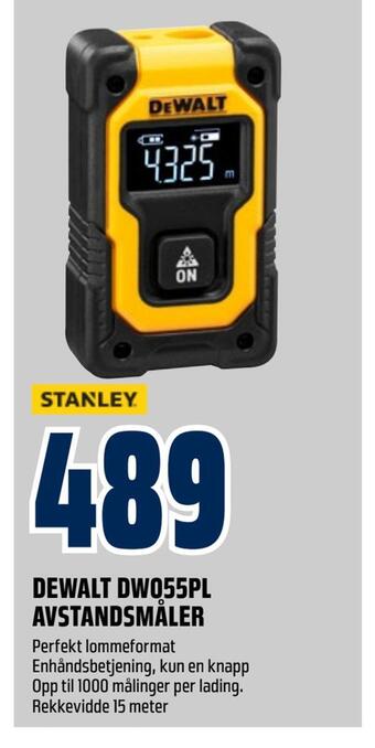 Obs Bygg Dewalt dw055pl avstandsmåler tilbud