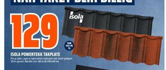 Obs Bygg Isola powertekk takplate tilbud