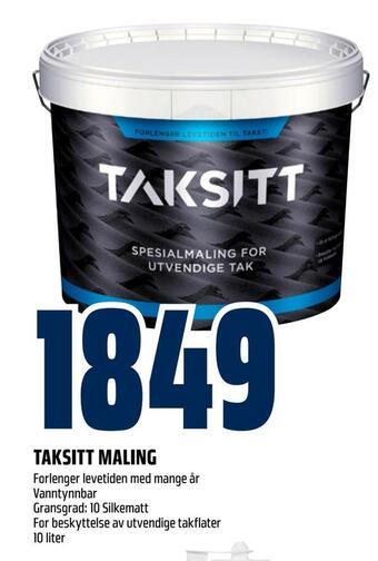 Obs Bygg Taksitt maling tilbud