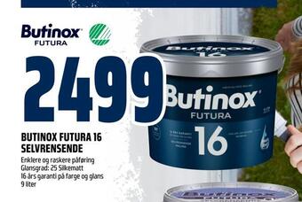 Obs Bygg Butinox futura 16 selvrensende tilbud
