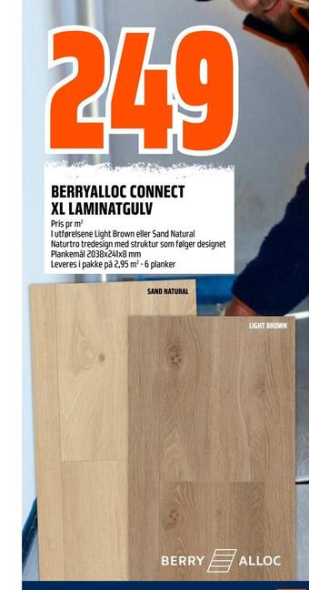 Obs Bygg Berryalloc connect xl laminatgulv tilbud