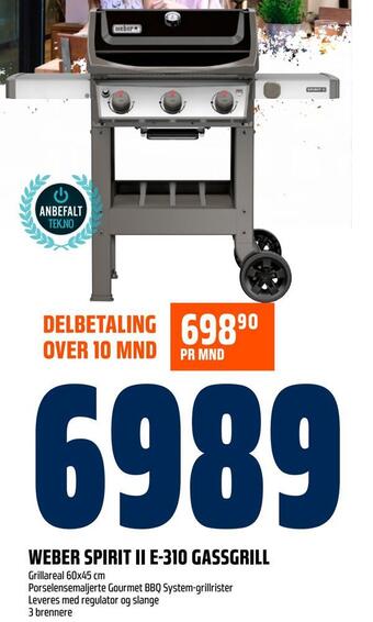 Obs Bygg Weber spirit ii e-310 gassgrill tilbud