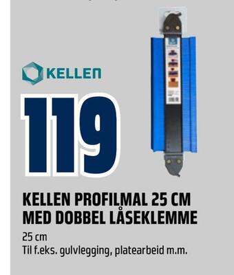 Obs Bygg Kellen profilmal 25 cm med dobbel låseklemme tilbud