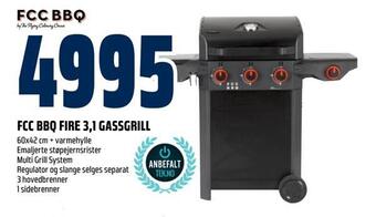 Obs Bygg Fcc bbq fire 3,1 gassgrill tilbud