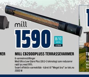 Obs Bygg Mill cb2000pluss terrassevarmer tilbud