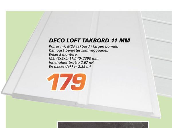 Coop Byggmix Deco loft takbord 11 mm tilbud