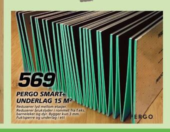 Coop Byggmix Pergo smart+ underlag 15 m2 tilbud