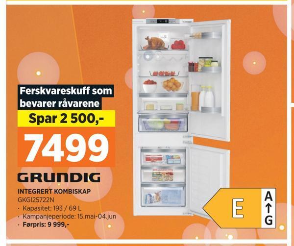 POWER Integrert kombiskap tilbud