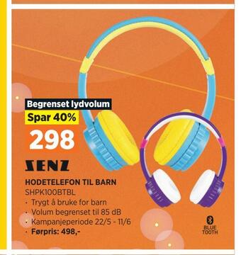 POWER Hodetelefon til barn tilbud