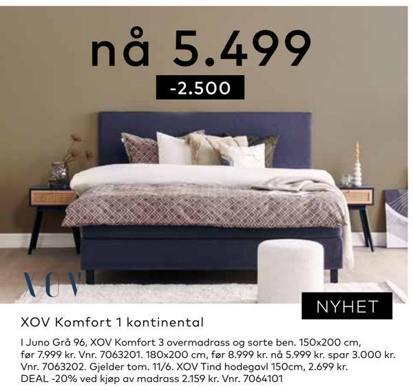 Skeidar Xov komfort 1 kontinental tilbud