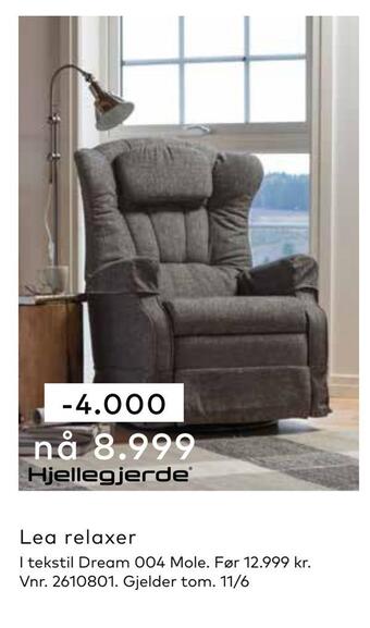 Skeidar Lea relaxer tilbud