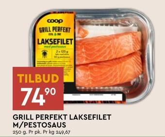 Coop Mega Grill perfekt laksefilet m/pestosaus tilbud
