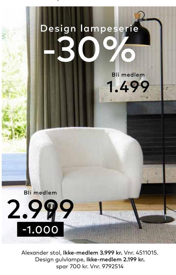 Skeidar Design gulvlampe tilbud