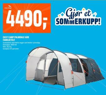 Coop Obs Easy camp palmdale 600 familietelt tilbud