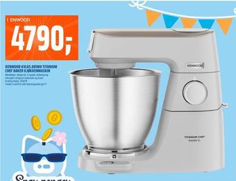 Coop Obs Kenwood kvl65001wh titanium chef baker kjøkkenmaskin tilbud