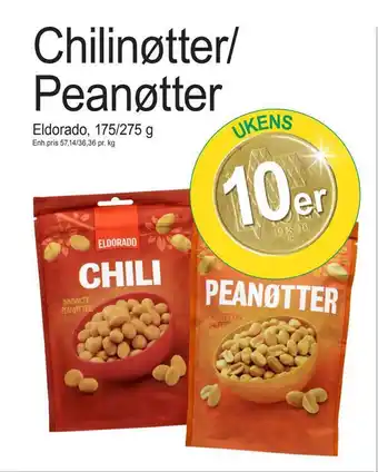Joker Chilinøtter/ peanøtter tilbud