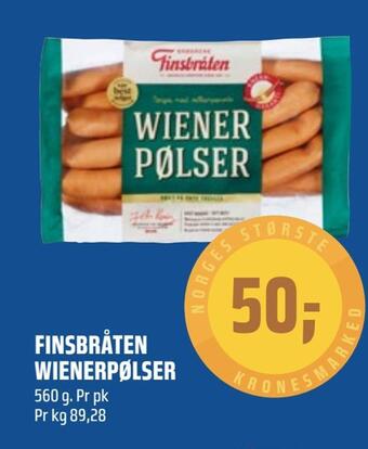 Coop Obs Finsbråten wienerpølser tilbud
