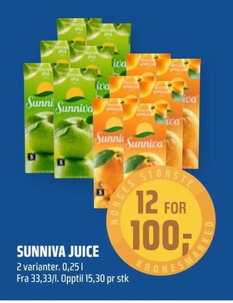 Coop Obs Sunniva juice tilbud