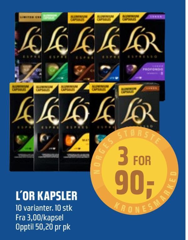Coop Obs L'or kapsler tilbud