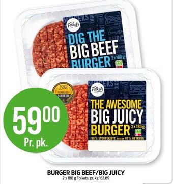 Kiwi Burger big beef/big juicy tilbud