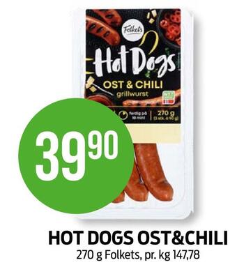 Kiwi Hot dogs ost & chili tilbud