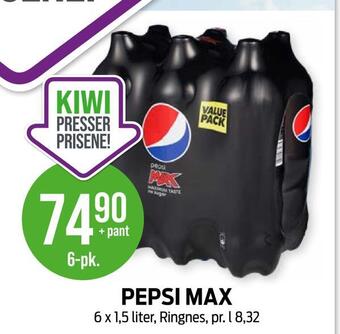 Kiwi Pepsi max tilbud