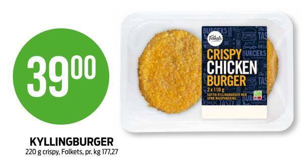 Kiwi Kyllingburger tilbud