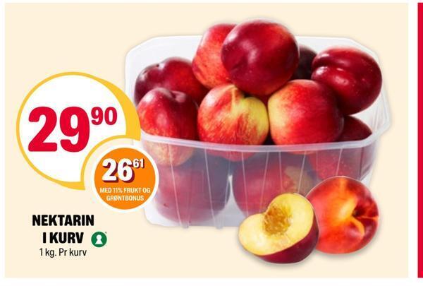 Coop Extra Nektarin i kurv tilbud