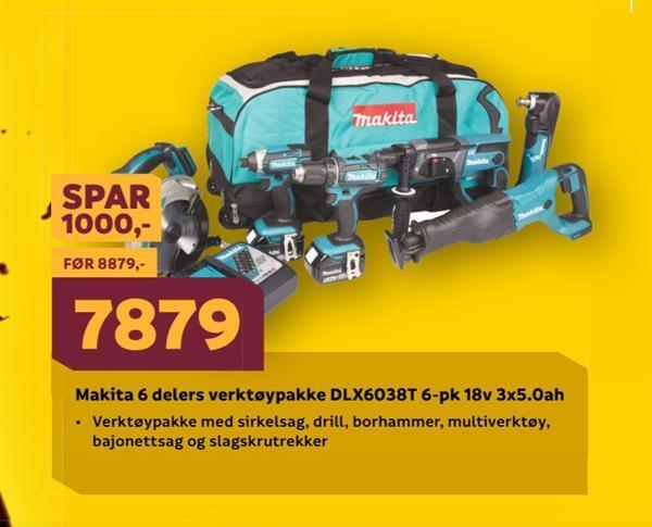 Makita combokit online dlx6038t