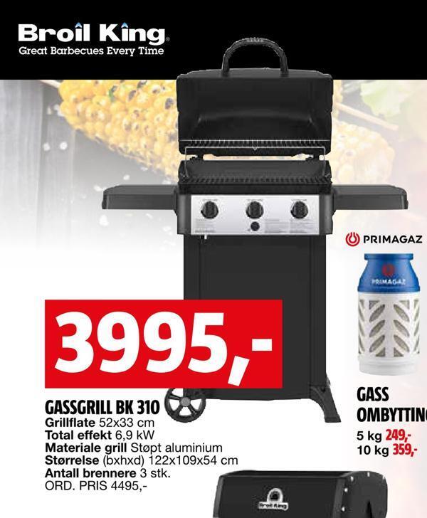 Bauhaus Gassgrill bk 310 tilbud