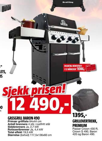 Bauhaus Gassgrill baron 490 tilbud