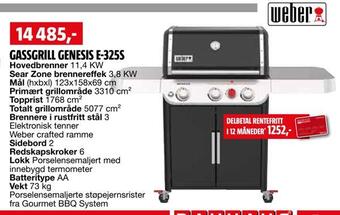 Bauhaus Gassgrill genesis e-325s tilbud