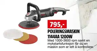 Bauhaus Poleringsmaskin 1144aa 1200w tilbud