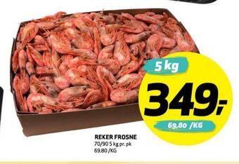 Bunnpris Reker frosne tilbud
