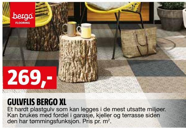 Bauhaus Gulvflis bergo xl tilbud