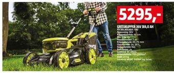 Bauhaus Gressklipper 36v 1x4,0 ah tilbud