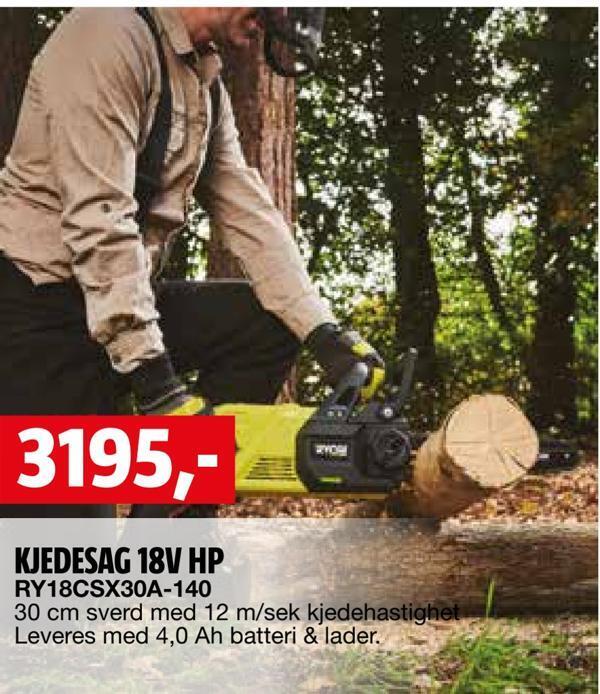 Bauhaus Kjedesag 18v hp tilbud