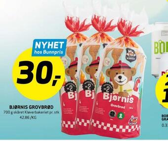 Bunnpris Bjørnis grovbrød tilbud