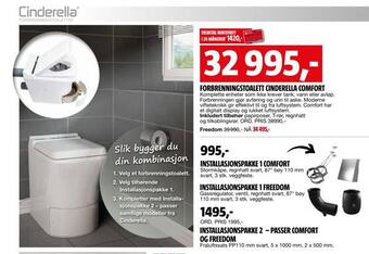 Bauhaus Forbrenningstoalett cinderella comfort tilbud