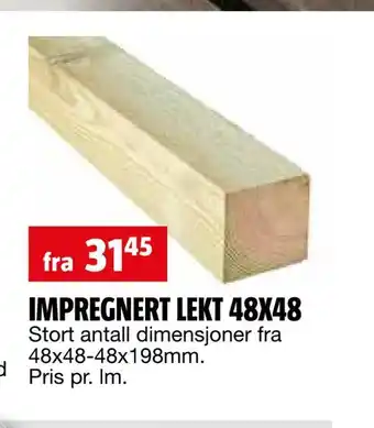 Bauhaus Impregnert lekt 48x48 tilbud