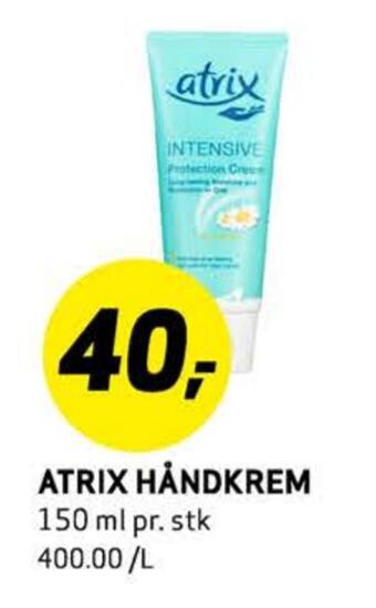 Bunnpris Atrix håndkrem tilbud
