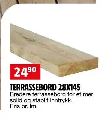 Bauhaus Terrassebord 28x145 tilbud