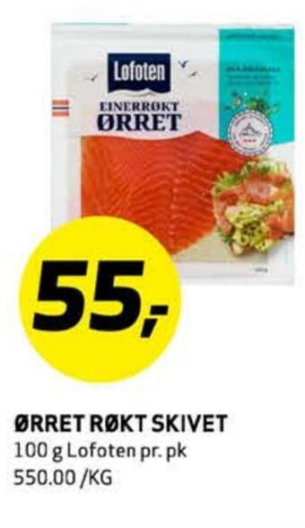 Bunnpris Ørret røkt skivet tilbud