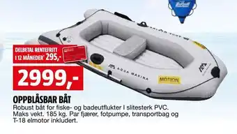 Bauhaus Oppblåsbar båt tilbud