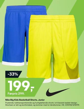 XXL Sport Nike big kids basketball shorts, junior tilbud