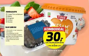 Bunnpris 1 stk. valgfri kesam 300 ml + 1 stk. blåbær 125g tilbud