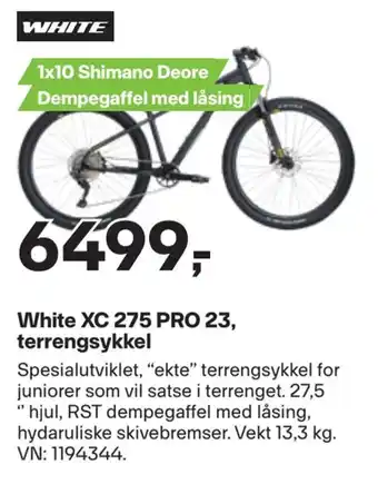 XXL Sport White xc 275 pro 23, terrengsykkel tilbud